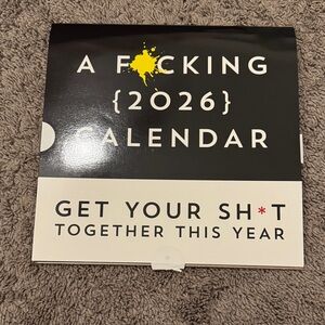 2026 Motivational Wall Calendar - Black and White